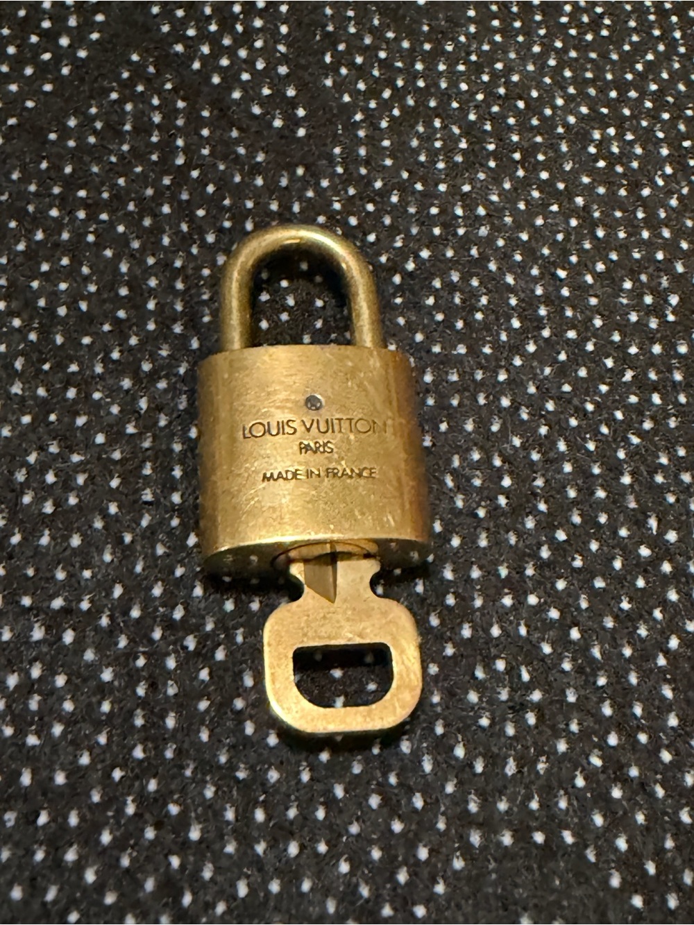 Louis Vuitton Gold Tone Padlock with Key - Picture 3 of 4